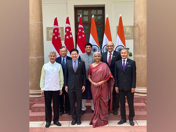 Ministers from India and Singapore participated in first ISMR at New Delhi (Photo: Twitter/Ministry of Finance)