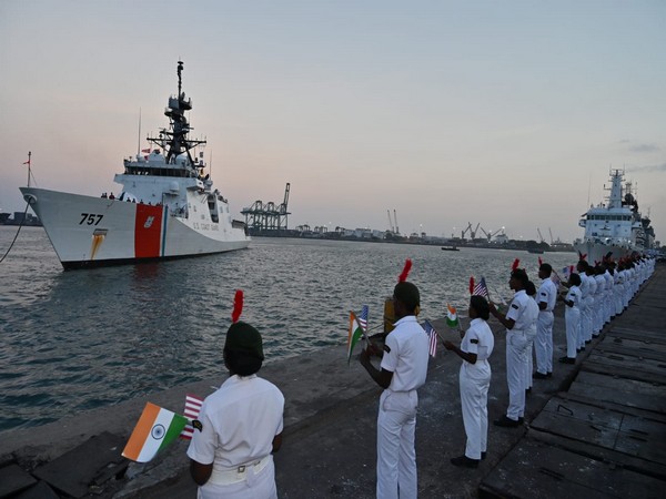 USCGC Midgett reaches Chennai (Photo/ANI) 
