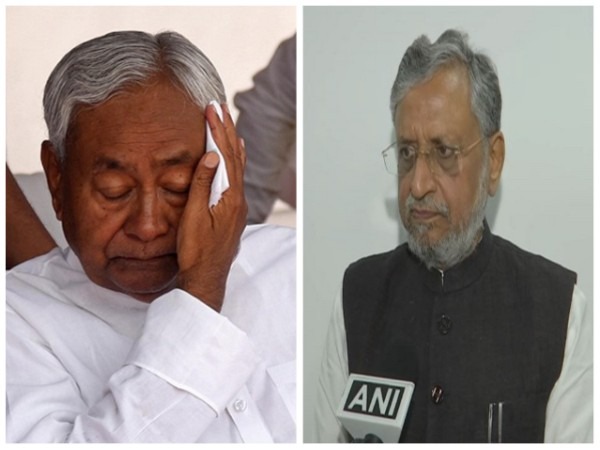 Bihar CM Nitish Kumar (left) and Bihar former Deputy CM Sushil Kumar Modi (File Photo/ANI)