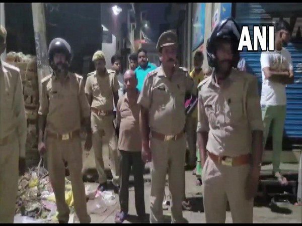 Deoria Police at the site of the incident (Photo/ANI)
