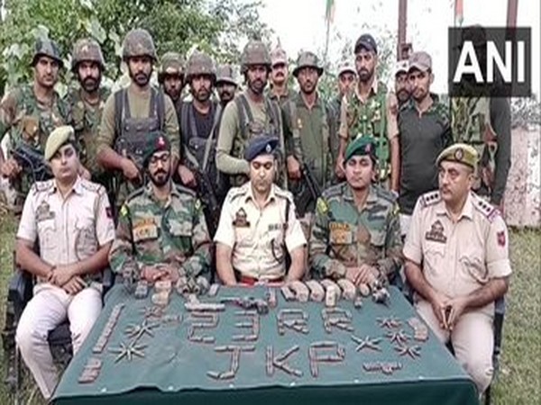 Huge cache of arms and ammunition including a Chinese pistol recovered (Photo/ANI)