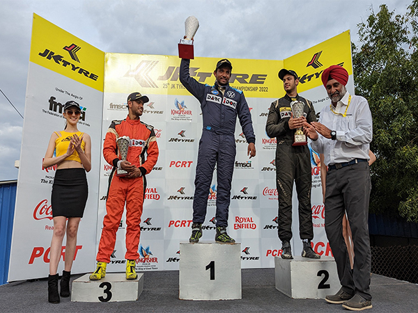 Arya Singh and Sandeep Kumar from Dark Don Racing dominate LGB Formula 4 (Image: FMSCI Media)