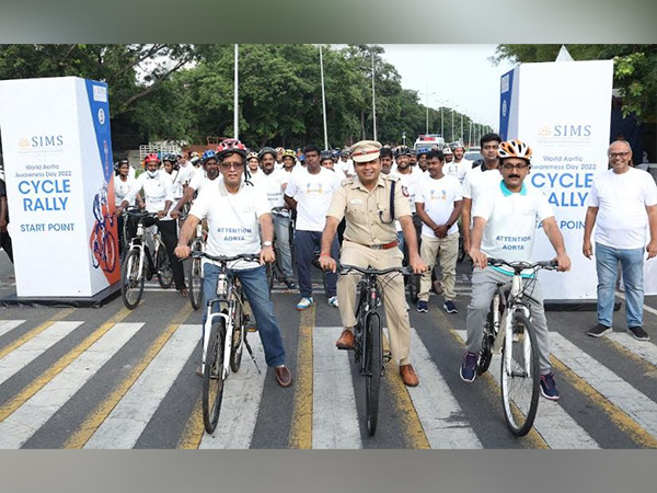 SIMS Hospital, Vadapalani, organised a Cycle Rally to commemorate the Aortic Dissection Awareness Day