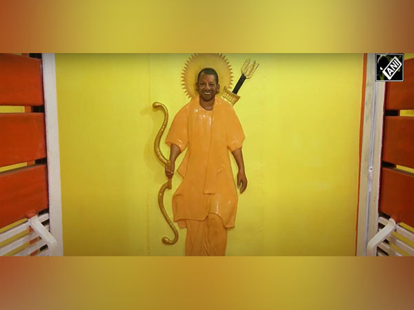 Idol depicting Yogi as Lord Ram built in Ayodhya's Bharatkund (Photo:ANI)