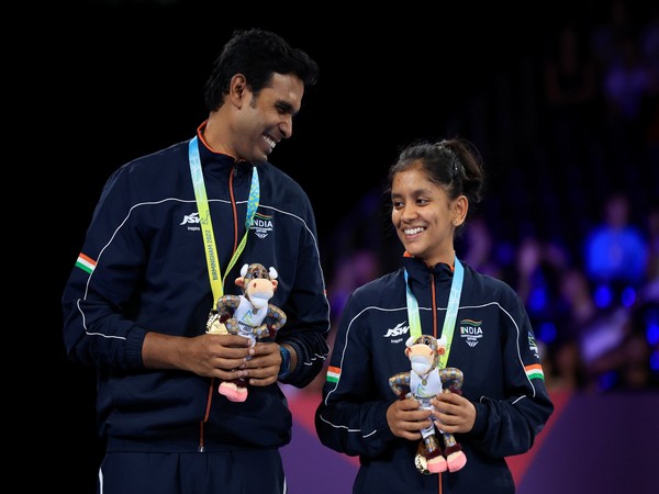 Achanta Sharath Kamal and Sreeja Akula (Photo: Twitter)