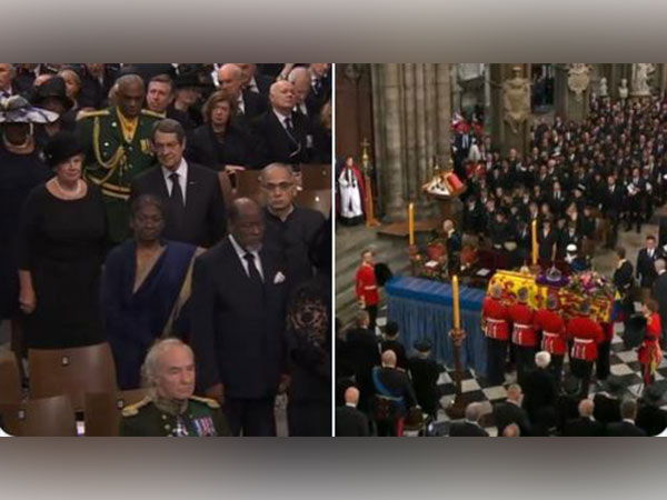 President Droupadi Murmu at the Queen's funeral in London. (ANI/photo)