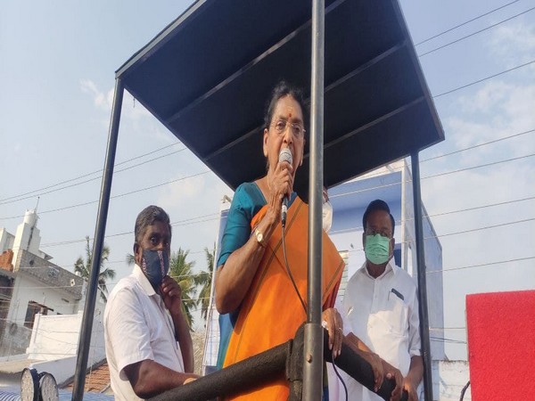 DMK Deputy General Secretary Subbulakshmi Jagadeesan (Photo source: Subbulakshmi Jagadeesan twitter_