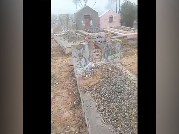 Representative Image of desecrated graves in Pakistan (Photo Credit: Twitter)