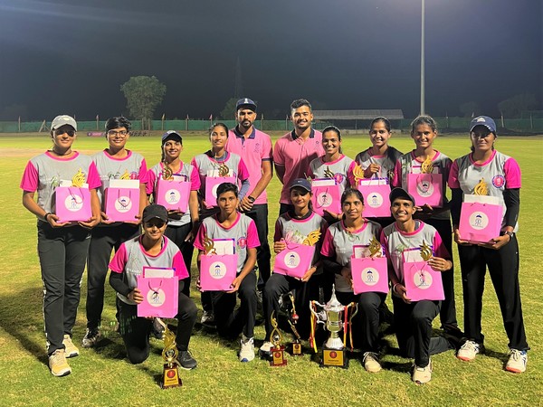 Bikaner Strikers team after winning Rajasthan Royals Women's Cup 2022 (Image: RR Media)