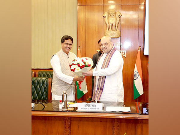 Union Home Minister Amit Shah and Tripura CM Manik Saha (Image/ANI)