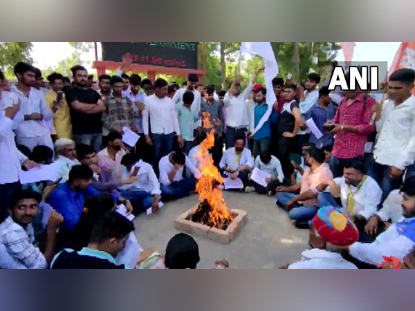 Visual outside the DC office Rajasthan's Jodhpur (Photo/ANI)