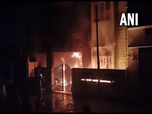 Visual of the factory burning (Photo/ANI)