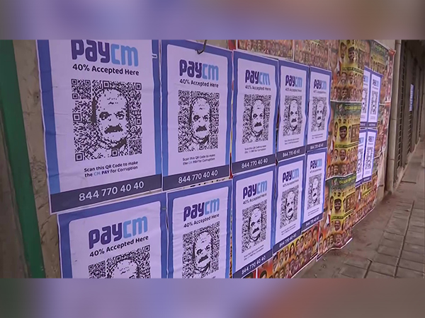 'PayCM' posters in Bengaluru (Photo/ANI)