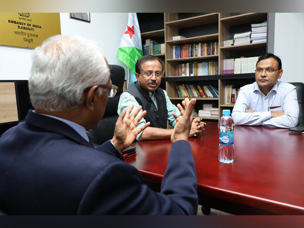 MoS Muraleedharan in Djibouti. 