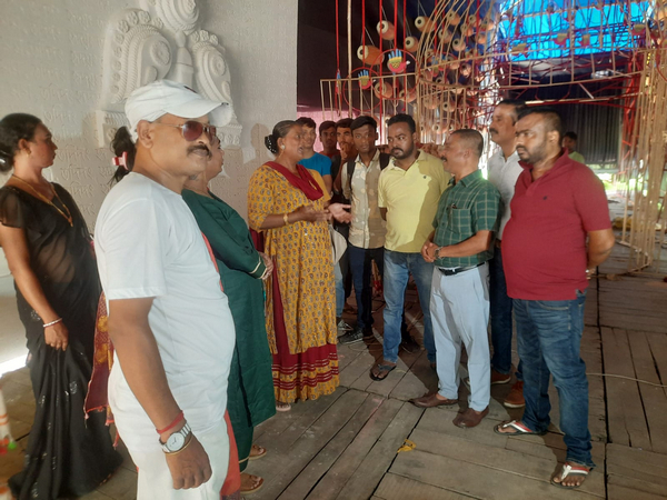 Durga Puja pandal depicting the theme of 'Transgender Rights'