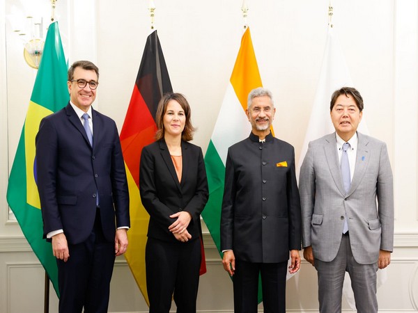 Group of Four (G4) foreign ministers met on September 22. (Photo Credit: Jaishankar Twitter)