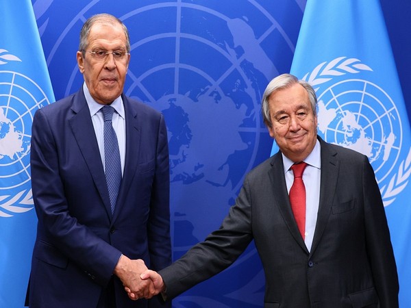 Lavrov meets UN Secy General Sergey Lavrov (Photo Credit: Twitter)
