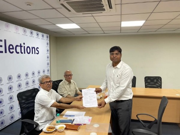 Olympian Dilip Tirkey during the electon process for Hockey India president post (File Image: Dilip Tirkey Koo)
