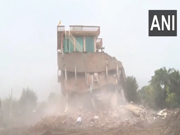 Visual of demolition of house in Manesar, Haryana (Photo/ANI) 