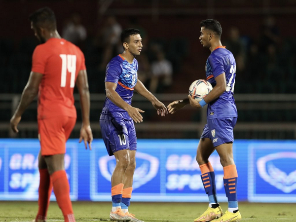 Team India vs Singapore (Photo: AIFF Media)