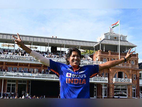 Jhulan at Lord's in her final match (Photo@BCCIWomen)