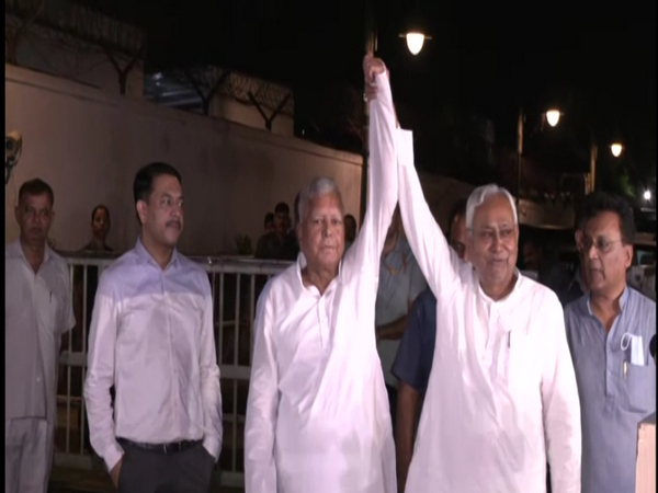 Bihar Chief Minister Nitish Kumar and RJD chief Lalu Prasad Yadav (Image/ANI)