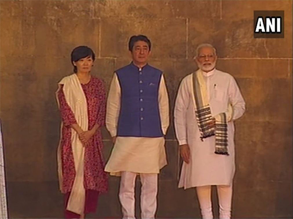Prime Minister Narendra Modi with late Japanese PM Shinzo Abe and his wife Akie Abe (File Image)