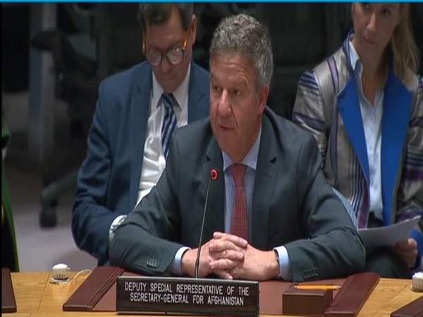 UN envoy for Afghanistan Markus Potzel at a Security Council briefing on Tuesday. (Photo Credit: UNAMA Twitter)