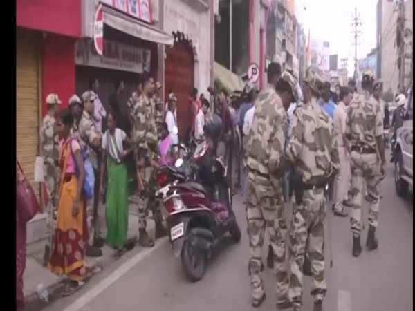 Police deployed outside the temple(Filephoto/ANI)