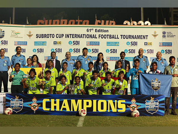 St. Patrick's of Gumla in Jharkhand after winning 61st Subroto Cup International Football Tournament Girls U-17 (Image: AIFF)
