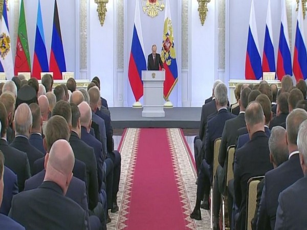 Russian President Vladimir Putin at a Kremlin ceremony