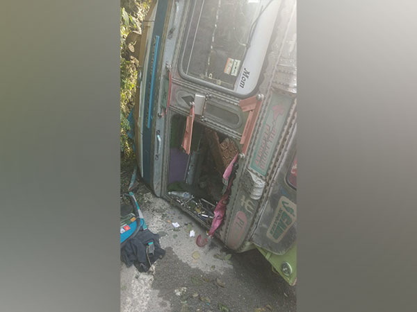 Overturned truck (Photo/ANI)