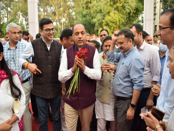 Himachal Pradesh CM Jairam Thakur at Dr Rajendra Prasad Government Medical College Tanda. (Photo/ANI) 