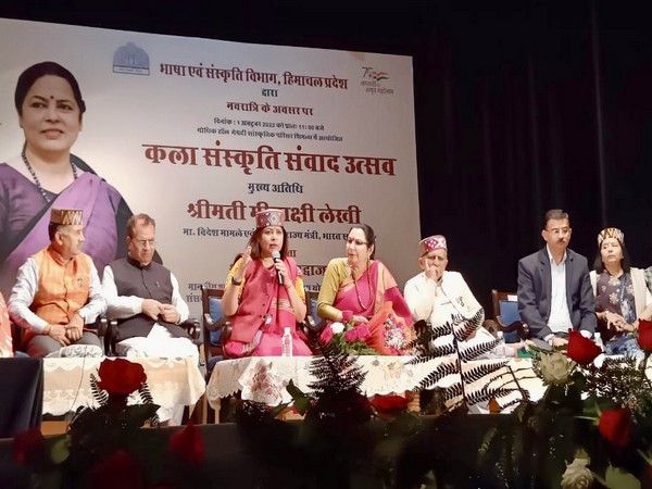 Union Minister of State for External Affairs and culture, Meenakshi Lekhi during the session (Photo Credit: Twitter)
