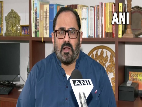 Union Minister of State for Electronics and Technology Rajeev Chandrasekhar (Photo/ANI)