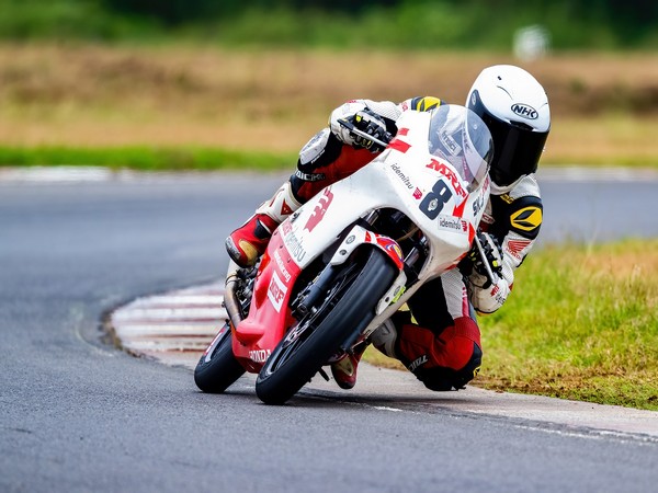 Rajiv Sethu of Honda SK69 Racing team in action during Pro-165cc race (Image: Honda Team)