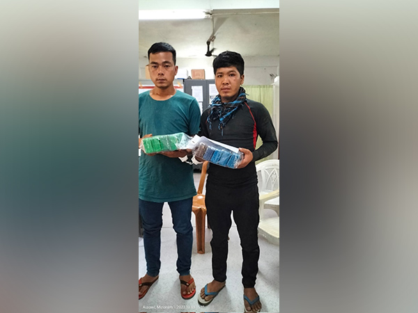 Two arrested by the Special Narcotics Police team in Mizoram (Photo/ANI)