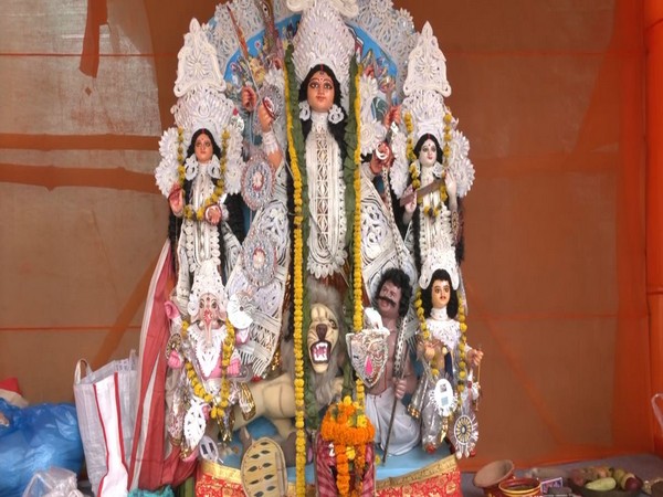 Hindu Mahasabha Durga Puja pandal in Kolkata (Photo:ANI)