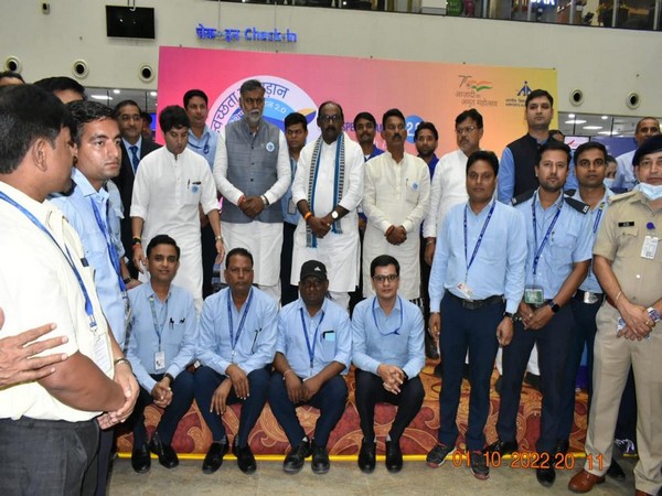 J M Scindia, Union Minister of Civil Aviation, during the launch of Special Campaign 2.0 at AAI's Bhopal Airport. (Photo/AAI)