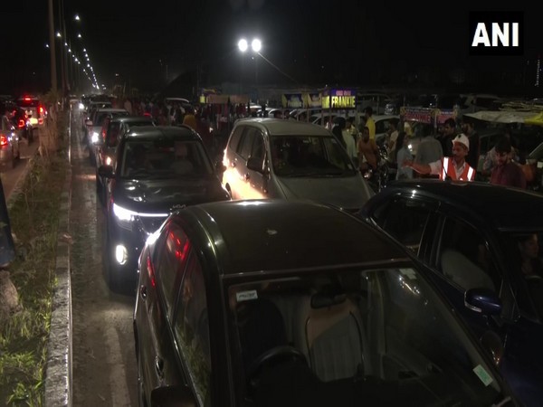 Visual of traffic jams in Surat (Photo/ANI) 