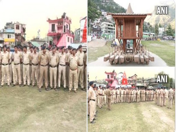 Visuals of security preps in Kullu (Photo/ANI)
