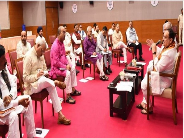 Visual of BJP chief JP Nadda from a meet (File Photo/ANI)