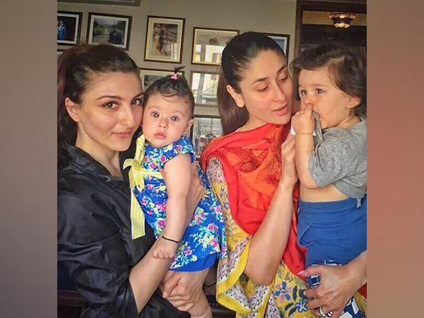 Soha Ali Khan, Kareena Kapoor with kids (Image Source: Twitter)