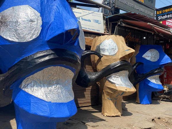 Raavan Effigies (Image source: ANI Photos)