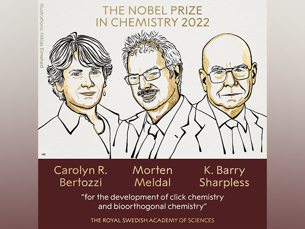 Nobel Prize in Chemistry 2022 awarded to Carolyn R. Bertozzi, Morten Meldal, K. Barry Sharpless.
