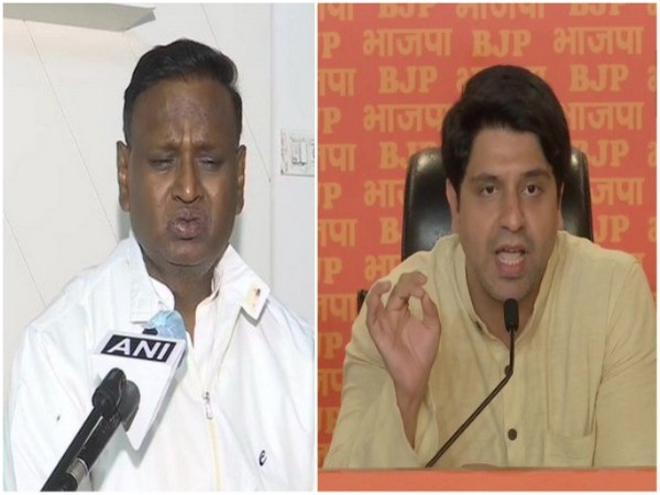 Congress leader Udit Raj (left) and BJP's Shehzad Poonawalla (right) (Photo/ANI)