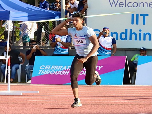 Javelin Thrower Manu DP in action during 36th National Games (Image: SAI/MYAS media)