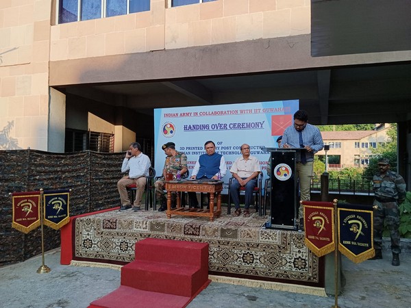 Handing over ceremony of 3D printed structure to Indian Army by IIT Guwahati (Photo/IIT Guwahati-Twitter)