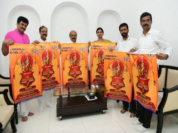 Karnataka Chief Minister Basavaraj Bommai lauched logo of South India's Mahakumbha Mela. (Photo: Basavaraj Bommai Twitter handle)