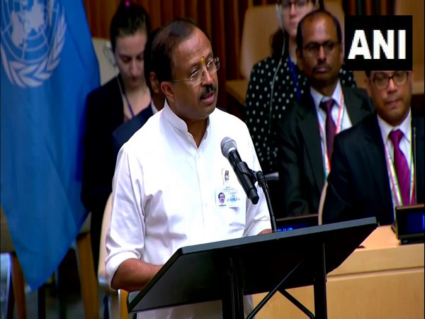 MoS Muraleedharan at the 5th-anniversary commemoration of the India-UN Development Partnership Fund